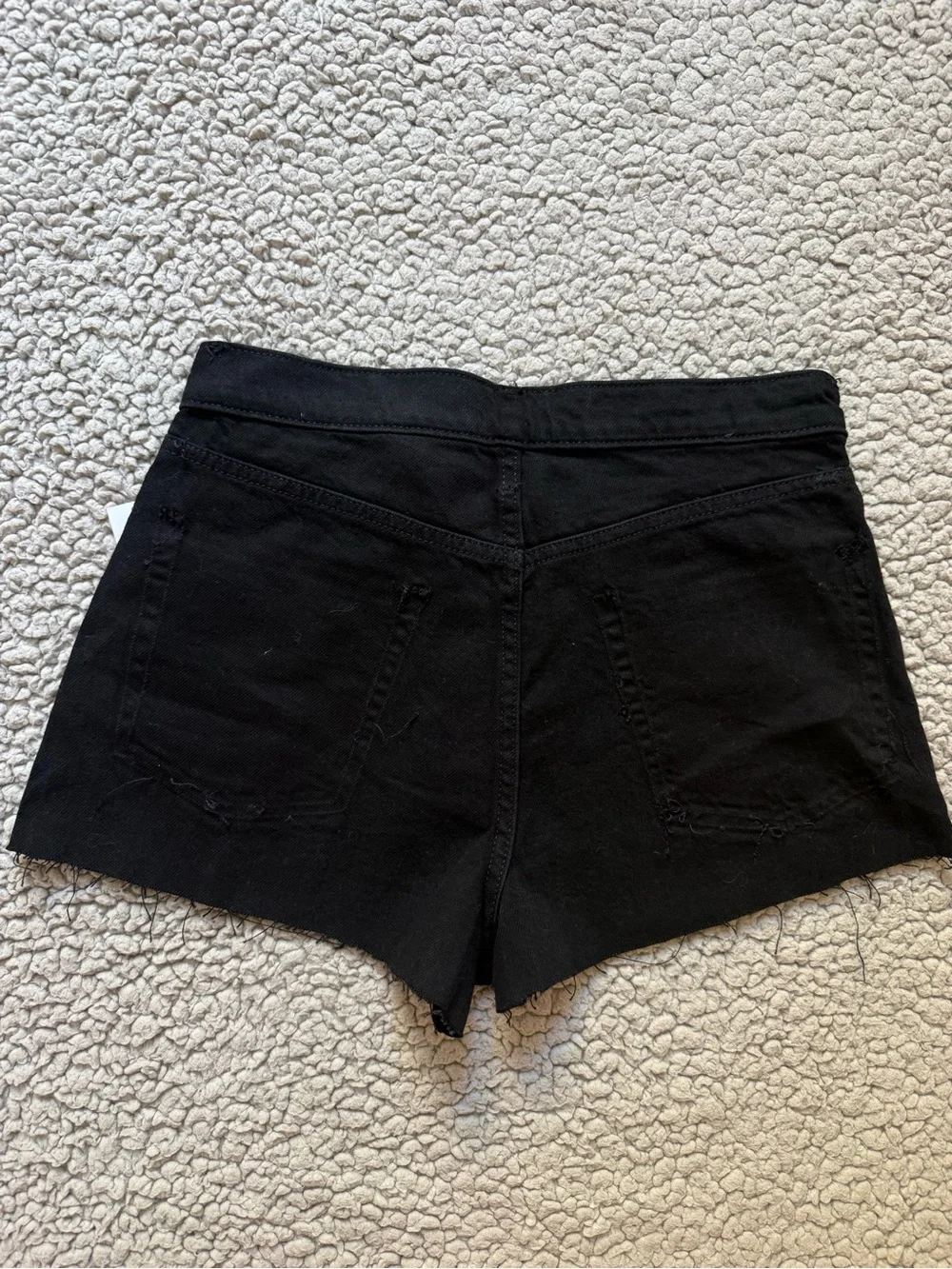 GAP Black High-Rise Baggy mid rise Denim Shorts